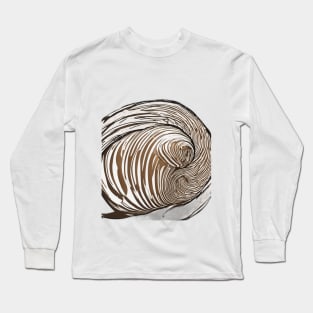 Swirling Chocolate Artwork - Abstract Creamy Whirl Design No. 756 Long Sleeve T-Shirt